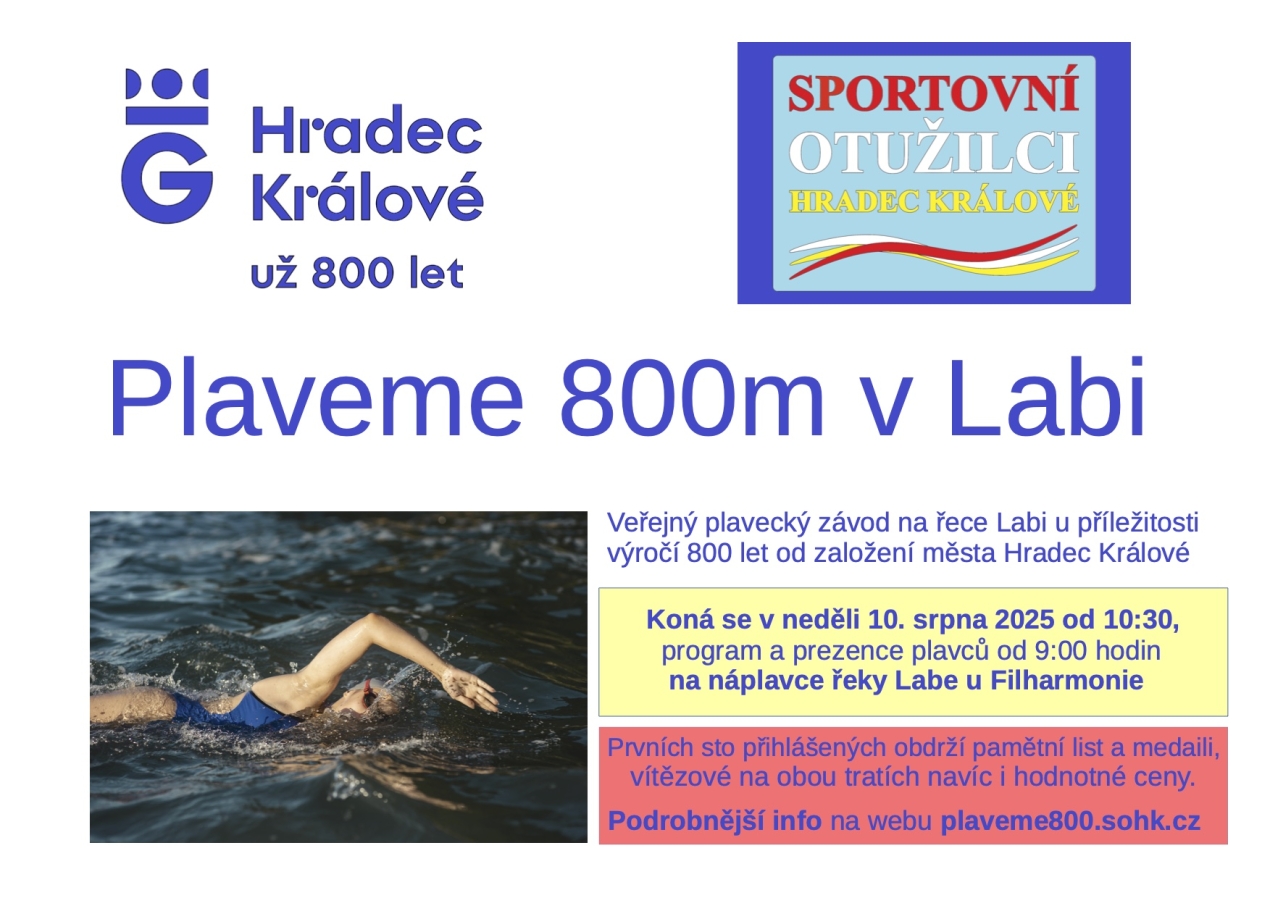 Plaveme 800m v Labi